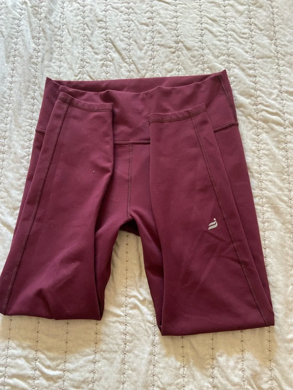 Fabletics Burgundy High-Waist Leggings & Sports Bra Set - Picture 3 of 5